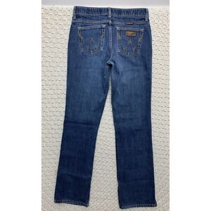 Wrangler Jeans Women's 5/6x34 No Gap Waistband Straight Leg Blue Denim WRC10ON